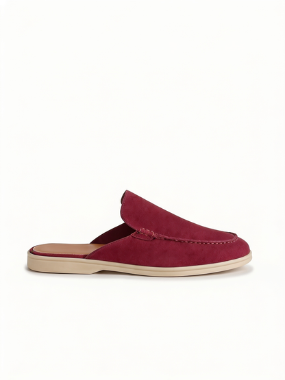 The Soriano Milano Suede Mule — Burgundy