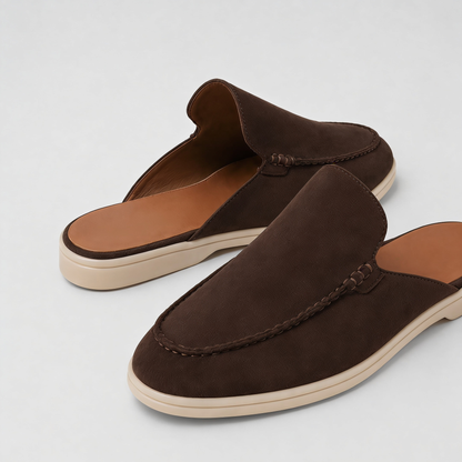 The Soriano Milano Suede Mule — Brown