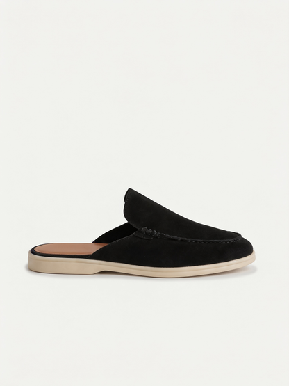 The Soriano Milano Suede Mule — Black