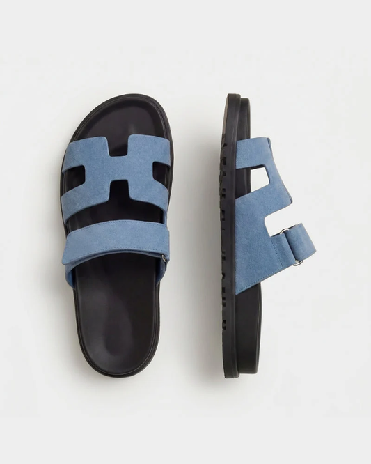 Soriano Taormina Suede Sandal Azzurro