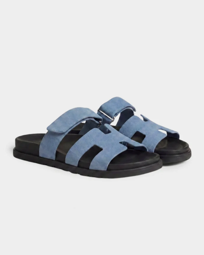 Soriano Taormina Suede Sandal Azzurro