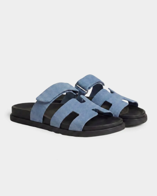 Soriano Taormina Suede Sandal Azzurro