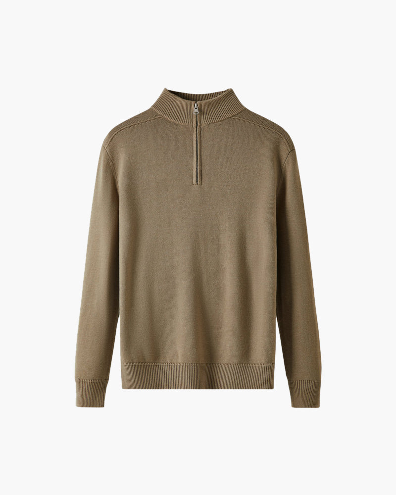 The Soriano Merino Wool Zip Up