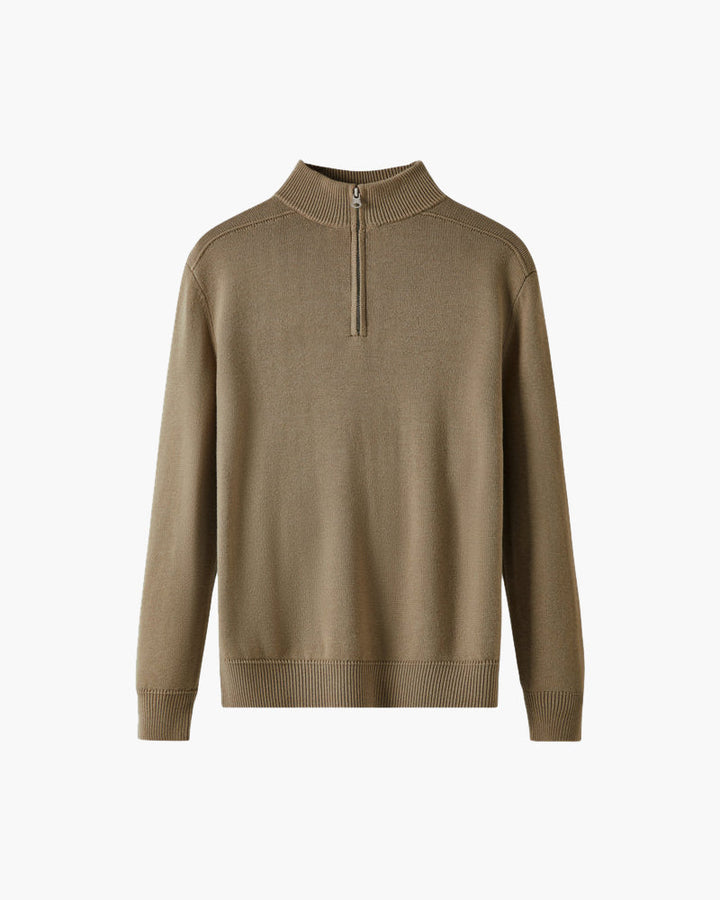 The Soriano Merino Wool Zip Up