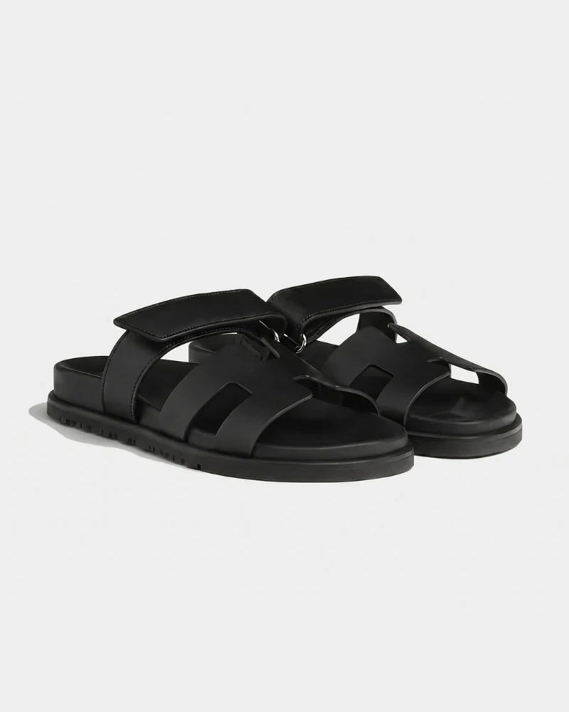 Soriano Taormina Leather Sandal Nero