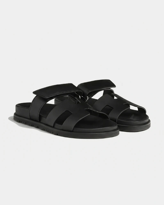 Soriano Taormina Leather Sandal Nero