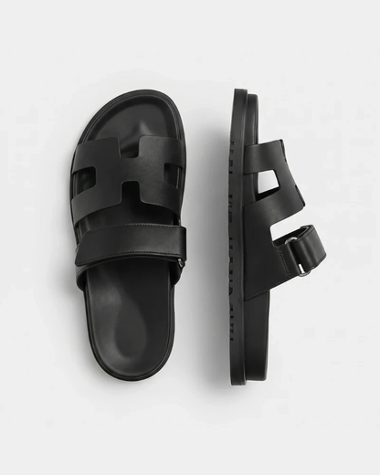 Soriano Taormina Leather Sandal Nero