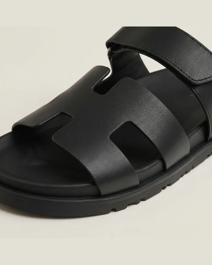 Soriano Taormina Leather Sandal Nero