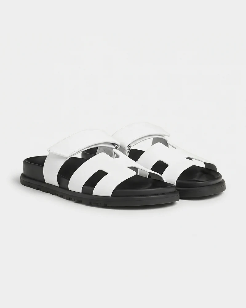 Soriano Taormina Leather Sandal Bianco