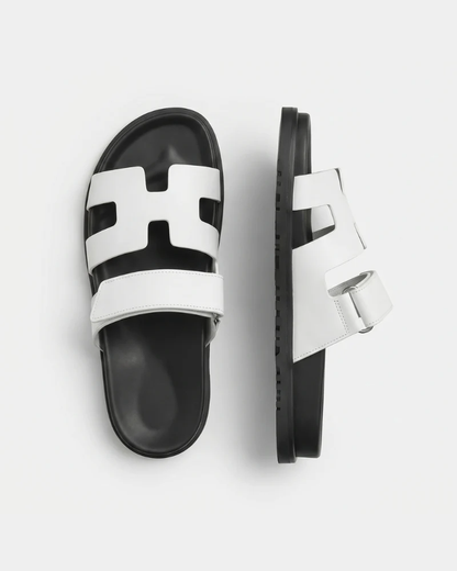 Soriano Taormina Leather Sandal Bianco