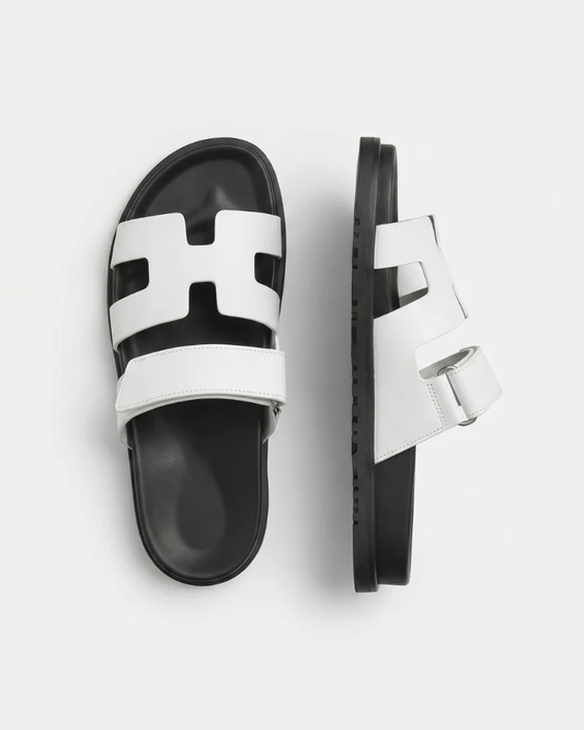 Soriano Taormina Leather Sandal Bianco