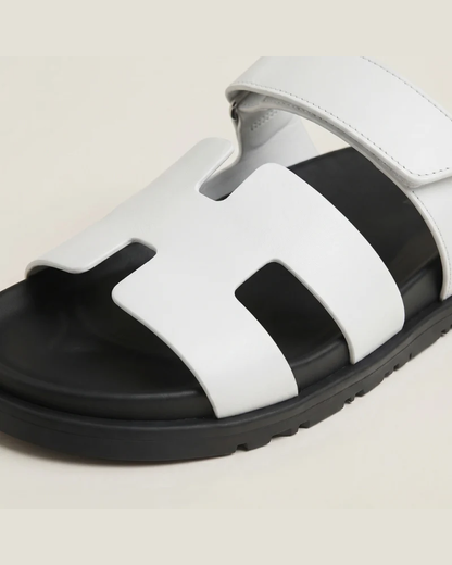 Soriano Taormina Leather Sandal Bianco